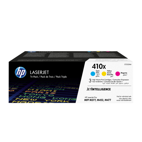 Картридж HP 410X CF252XM для HP Color LaserJet Pro M452dn M452nw M377dw M477fdn M477fdw M477Fnw цветной тройная упаковка