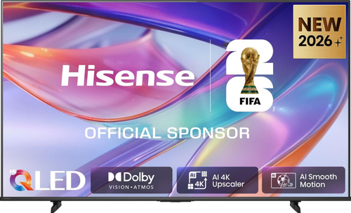 Телевизор ЖК 65'' Hisense/ 65", QLED, Ultra HD, ADS, QLED & DLED, Smart TV (HomeOS U9.5), Wi-Fi, DVB-T2/T/C/S2/S, 2х10W, Game Mode Plus, HSR 120Hz, 350 nits, 1200:1, CI+(1.4), 3хHDMI, 2хUSB, Black, 2026