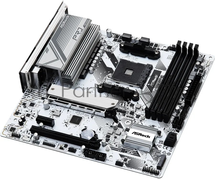 Материнская плата ASRock B550M PRO RS, AM4, AMD B550, 4xDDR4, 4xSATA, 1xPCIe 4.0 x16, 1xPCIe 3.0 x16, 1xPCIe 3.0 x1, 1xHDMI, 1xDisplayPort, 1x 2.5Gb LAN, 4xUSB 3.2 Gen1, 2xUSB 2.0, 5x3.5 мм, 7.1, microATX