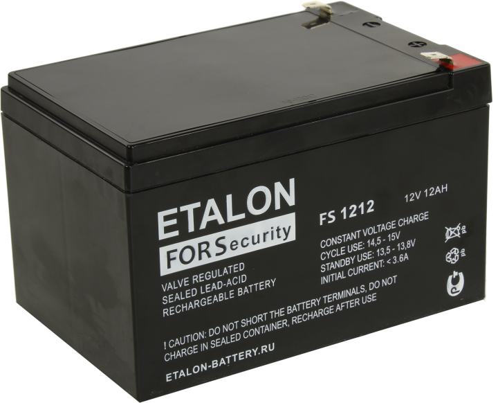 Аккумулятор ETALON FS 1212 (12V,  12Ah)  для  слаботочных систем