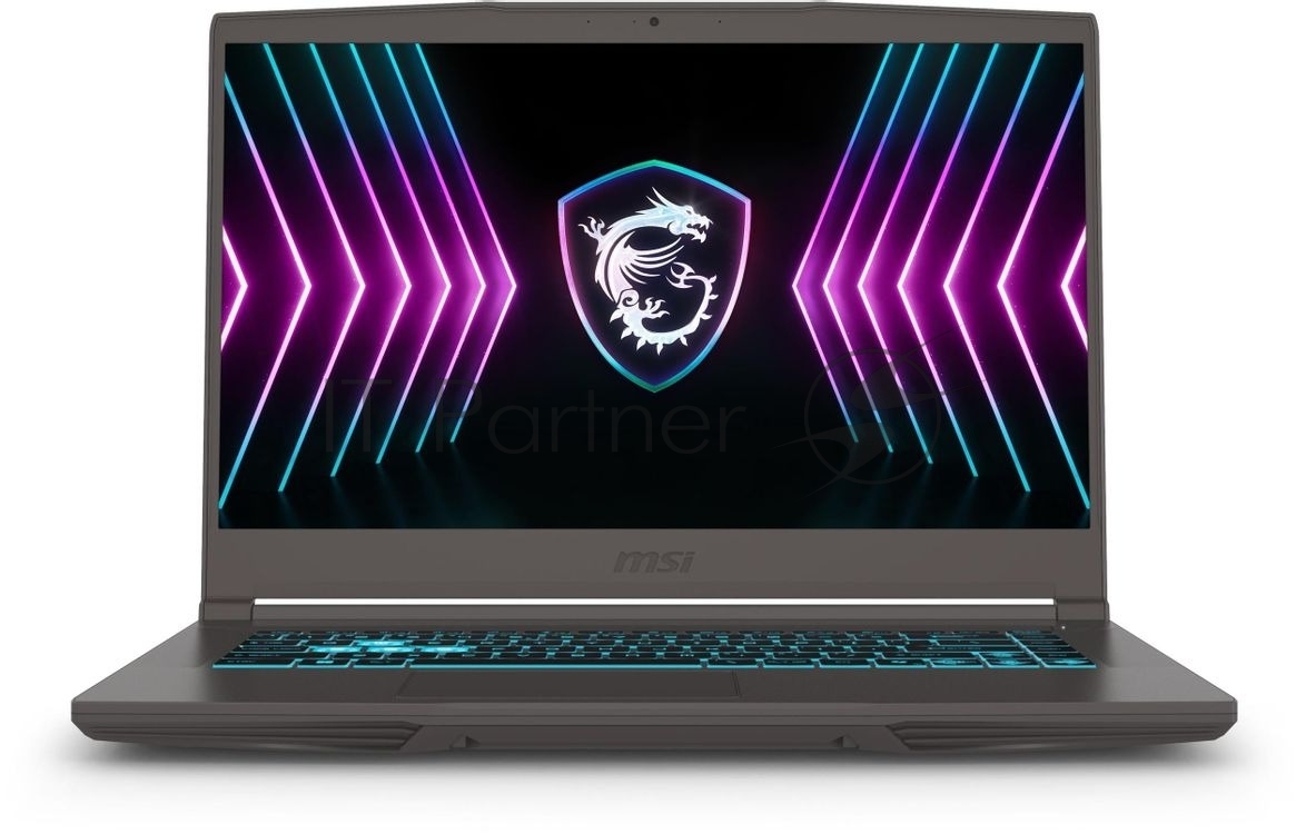Ноутбук MSI Thin 15 B2RVE-3603XRU/15.6"/IPS/Intel Core 7 240H/16Gb/512Gb/SSD/NVIDIA GeForce RTX 4050 6Gb/Без ОС/серый/1.86kg