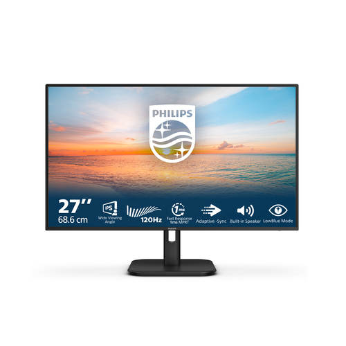Монитор Philips 27E1N1200A 27'', 1920x1080, IPS, 120hz, 1500:1, 300cd, 1ms, VGA, HDMI 1.4, DP 1.2, Speakers, VESA, 3Y, Black/ Philips 27E1N1200A 27'', 1920x1080, IPS, 120hz, 1500:1, 300cd, 1ms, VGA, HDMI 1.4, DP 1.2, Speakers, VESA, 3Y, Black