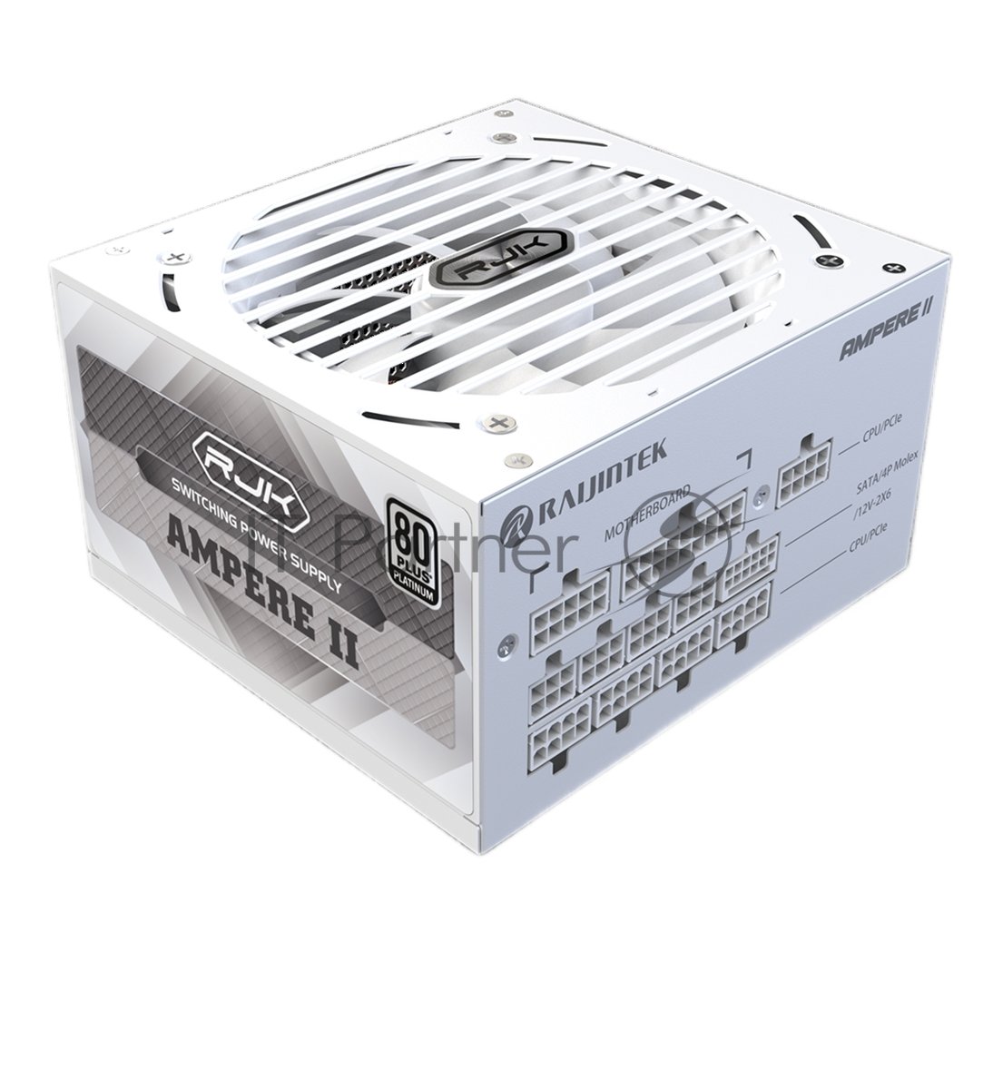 Блок питания RAIJINTEK AMPERE II 850W, 850Вт, 80+ Platinum, 120мм, модульный, белый