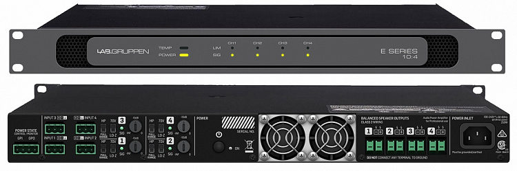 Усилитель Lab.Gruppen E 10:4, 4×250 Вт, 1U