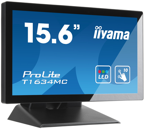Iiyama 15.6" T1634MC-B5X черный TN LED 8ms 16:9 HDMI матовая 500:1 400cd 170гр/160гр 1366x768 D-Sub HD  READY USB Touch