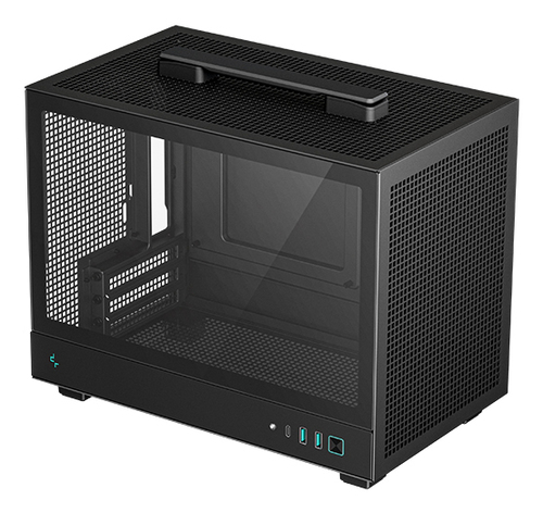 Deepcool R-CH160-BKNGI0-G-1 Корпус ПК без блока питания/ Deepcool Case CH160, 2xUSB3.0, 1xType-C, no  fan, mITX, Black