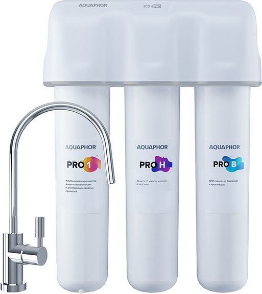 Водоочиститель Аквафор Кристалл  ECO  H  Pro белый