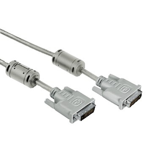 Кабель DVI Hama DVI-D(m) dual link/DVI-D(m) dual link 1.8м феррит.кольца экран. позолоченные контакты (00045077)