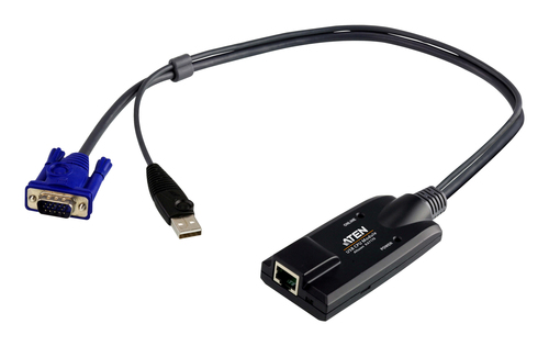 KVM-кабель ATEN - KA7170, RJ-45 (Female) - D-Sub (Male) + USB Type A (Male), 0.3 м, KA7170-AX