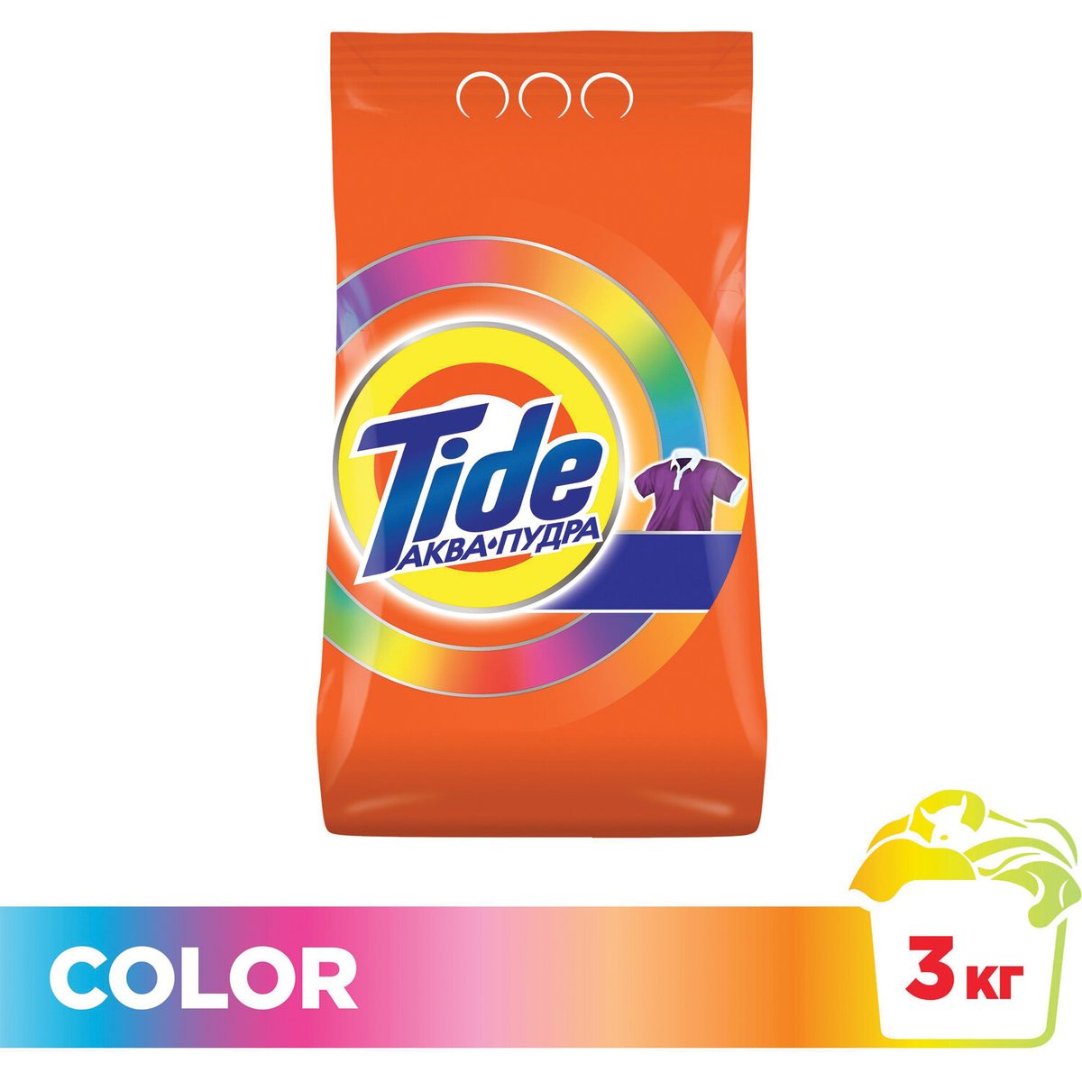 Стиральный порошок Tide У153745, автомат, для цветного, 3кг, 6 шт