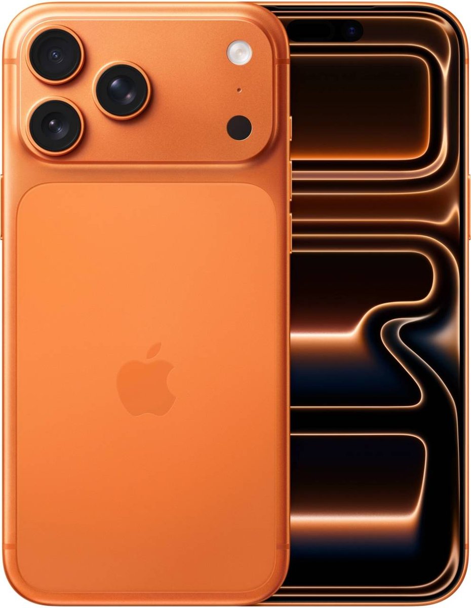 Apple A3526 iPhone 17 Pro Max 512Gb 12Gb оранжевый моноблок 3G 4G 1Sim 6.9" 1320x2868 iOS 26 48Mpix 802.11 a/b/g/n/ac/ax/be NFC GPS Protect