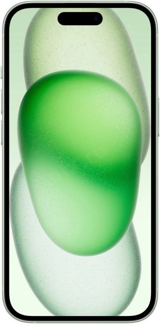 MTPA3HN/A Смартфон Apple A3090 iPhone 15 256Gb зеленый моноблок 3G 4G 1Sim 6.1" 1179x2556 iOS 17  48Mpix 802.11 a/b/g/n/