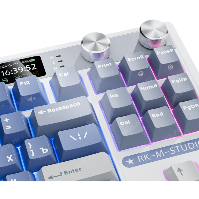 Royal Kludge 6977576550441 Классическая TKL (80%) механическая клавиатура Royal Kludge RK M87 - 3 типа  подключения,  87