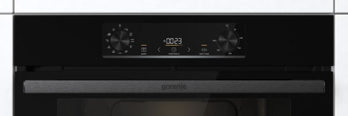 Gorenje Духовой шкаф Gorenje BO6735E05B (Essential / 77 л / до 300 °C / Чёрный, стекло / AquaClean / PerfectGrill / телескоп. направляющие (x1) / А / IconLED)
