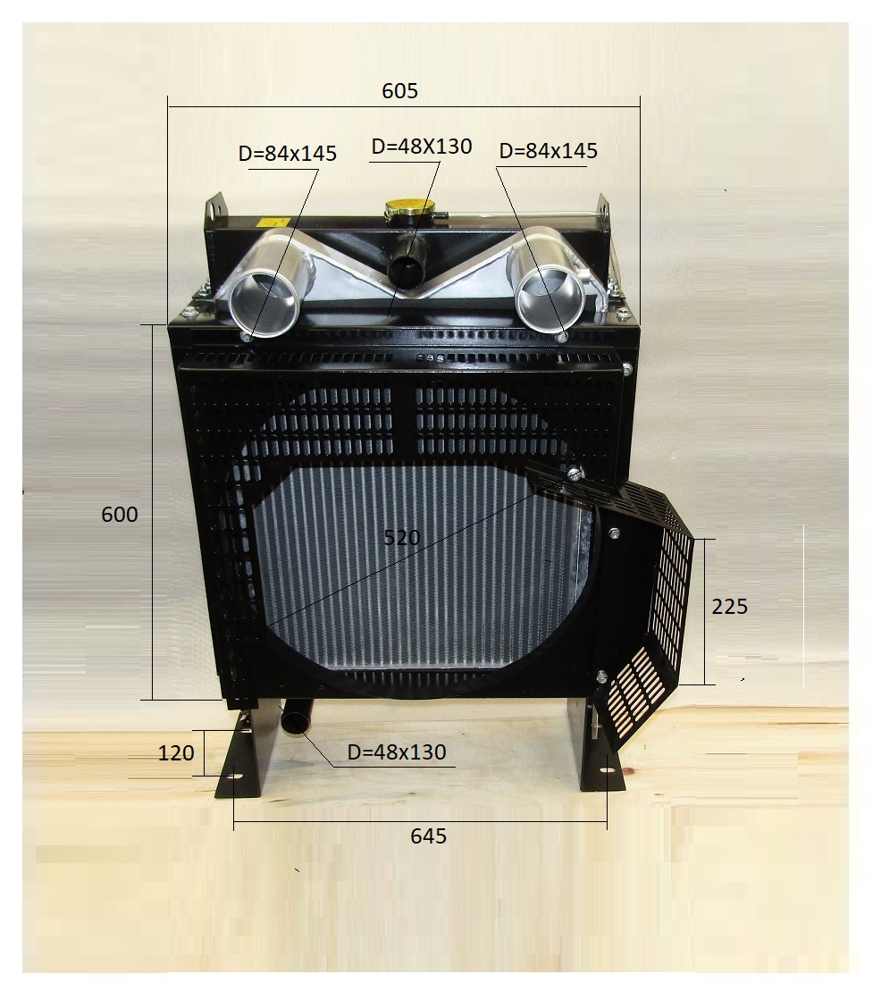 Радиатор охлаждения с интеркулером  Ricardo R4105ZLDS1; TDK56, 66 4LT (с интеркулером)/Radiator (уце