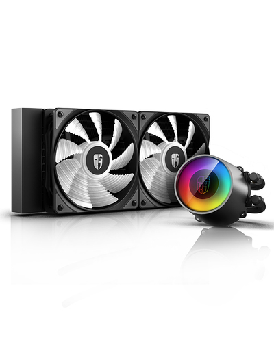 Deepcool <DP-GS-H12AR-CSL240V2> CASTLE 240  RGB V2 (4пин,1155/1366/2011/TR4-AM4-FM2,18-30дБ,500-1800об/мин)