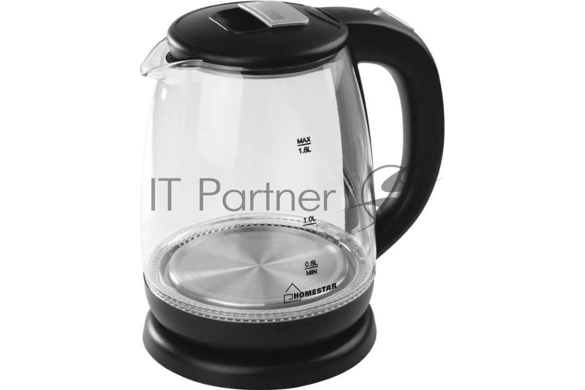 Чайник электрический Homestar HS-1018, стекло, 1.8 л, 1500 Вт