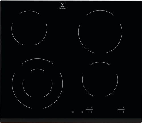 Электрическая варочная поверхность Electrolux EHF6241FOK, 4 конфорки, с зоной расширения, стеклокерамика, 6400 Вт