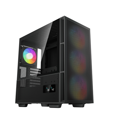 Корпус ПК без блока питания/ Case Deepcool CH560 DIGITAL, Midi-Tower, TG, 3x140mm ARGB, 1x120mm ARGB, 1xUSB-A 3.0, 1xUSB 3.2 Type-C, E-ATX, ATX, mATX, mITX Black