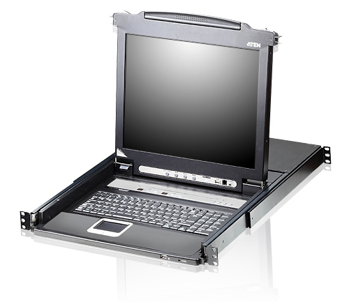 KVM-консоль ATEN - CL5708N, 8PC, 19", SPHD-17 (Female) - 8 ports, CL5708N-ATA-RG