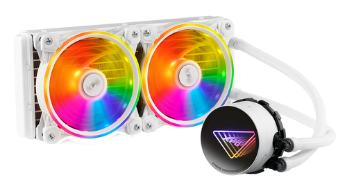 Система водяного охлаждения XPG - Levante X 240, охлаждение Водяное, 2000rpm, 4-pin, TDP-250Вт, 2 x 120 мм, LEVANTEX240-WHCWW