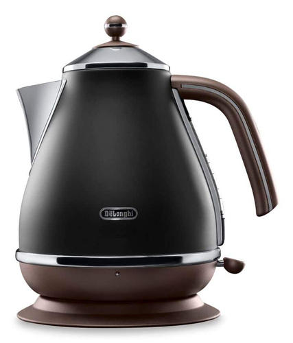 Чайник электрический Delonghi KBOV 2001.BK 1.7л. 2000Вт черный/коричневый (корпус:  нержавеющая  сталь/пластик)