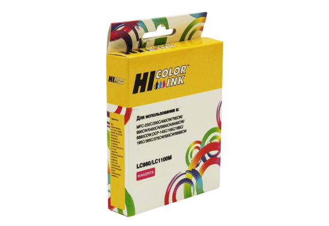 Картридж Hi-Black (HB-LC1100M/LC980M) для Brother  DCP-145C/DCP-165С/195C/MFC-165C/MFC-250C,  M