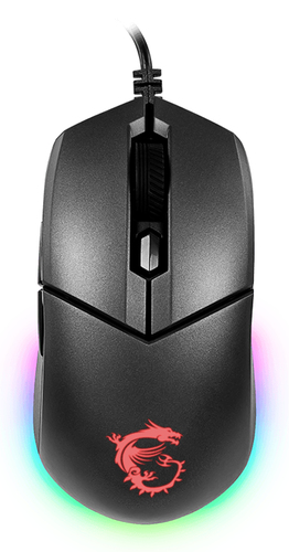 Мышь проводная Gaming Mouse MSI Clutch GM11, Wired, DPI 5000, symmetrical design, RGB lighting, Black