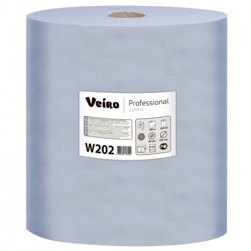 Протирочный материал Veiro Professional P1/P2 "Comfort", 2-слойная, 350м/рул, 33*35см, синий W202