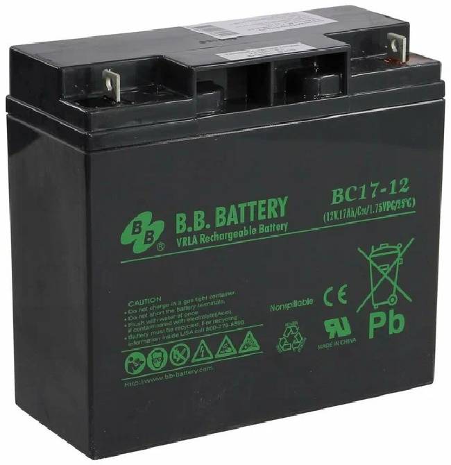 Аккумулятор для ИБП BB Battery BC17-12, 12В, 17Ач, AGM
