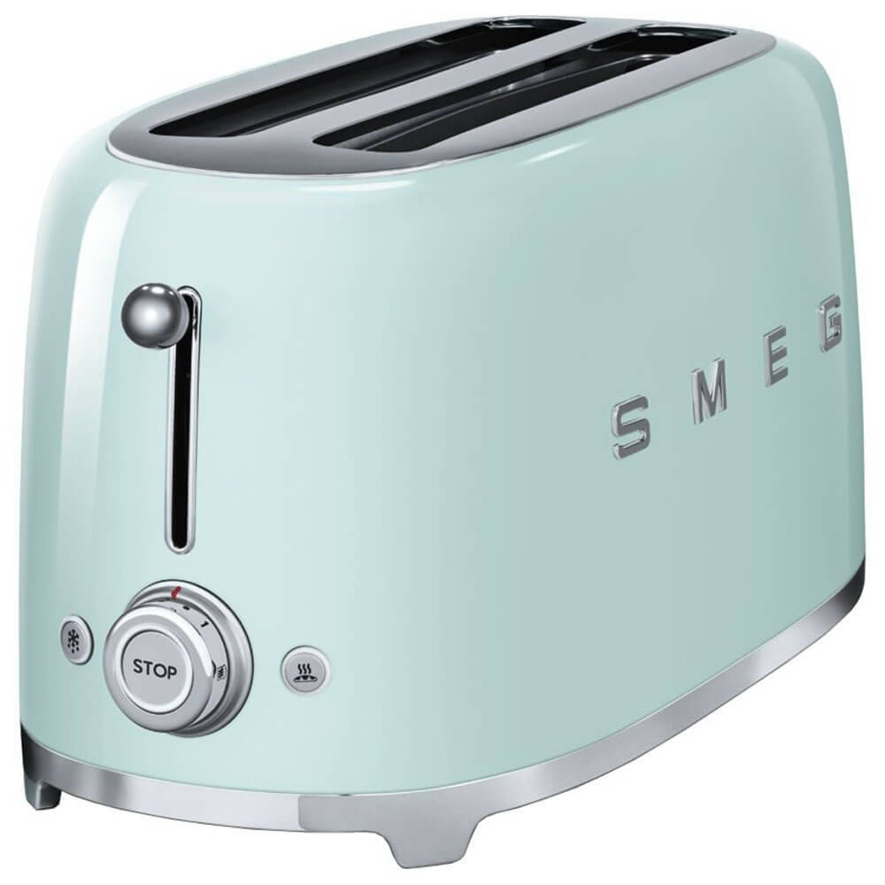 Тостер на 4 ломтика,SMEG TSF02PGEU ,  пастельный  зеленый