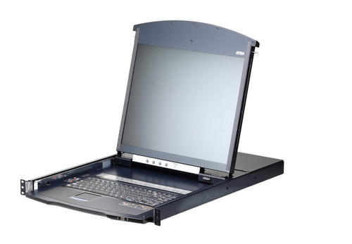 Переключатель KVM Aten KL1116VN-AXA-RG электрон., 1 local user USB/VGA/DVI-D консоль LCD  19"+32  IP  user/16 cpu