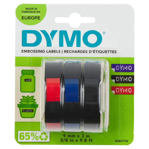 Картридж для принтера этикеток DYMO S0847750 (9 мм x 3 м, цвет ленты синий/черный/красный, шрифт белый)