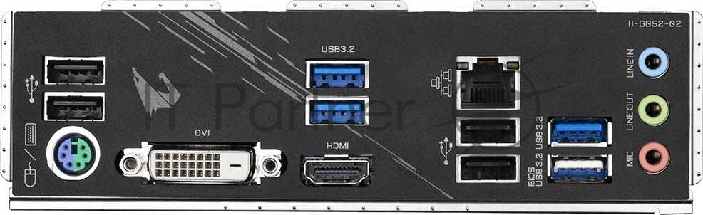 Материнская плата Gigabyte B550M AORUS ELITE, AM4, AMD B550, 4xDDR4, 4xSATA, 2xM.2, 2xPCIe x16, HDMI, DVI, 1xGb LAN, 8xUSB, 3x3.5 мм, 7.1, microATX