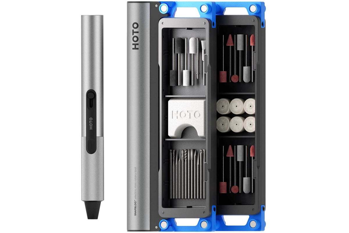 Машинка-гравер HOTO SNAPBLOQ Electric Mini Rotary Tool Kit (38 предметов, серый, R-A04)
