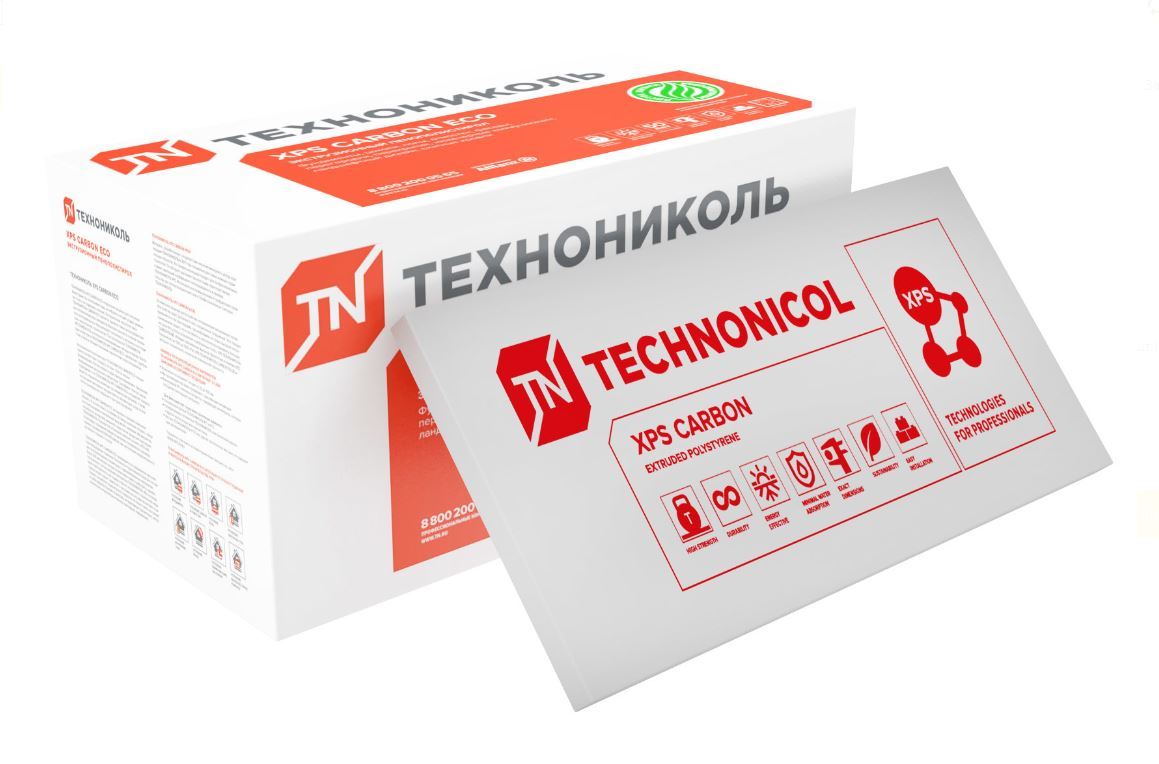 Экструдированный пенополистирол Технониколь CARBON ECO 1200х600х20мм (20шт) 0.288м?