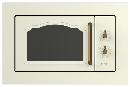 Gorenje Микроволновая печь встраиваемая Gorenje BM235CLI (Classico / Бежевый / 23 л / Ширина - 59,2 см / 800 Вт / гриль 110 Вт / EasyClean)