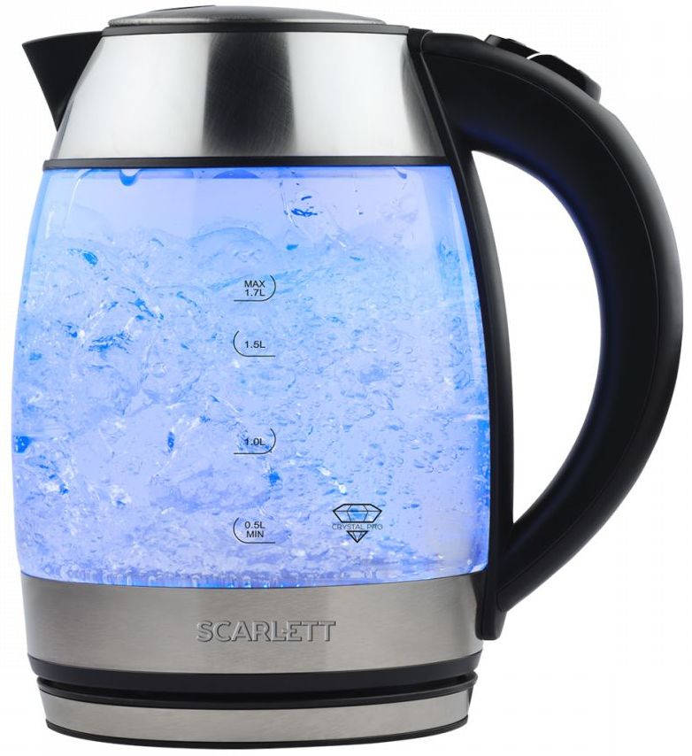 SCARLETT Чайник электрический SC-EK27G94 1.7л. 2200Вт нержавеющая сталь корпус: стекло/металл/пластик