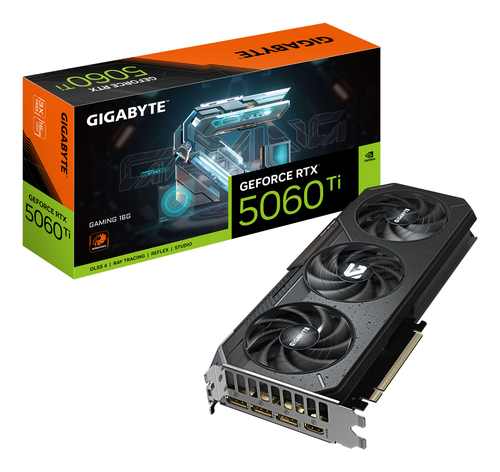 Видеокарта Gigabyte PCI-E 5.0 GV-N506TGAMING-16GD 1.0 NVIDIA GeForce RTX 5060TI 16Gb 128bit GDDR7 2572/28000 HDMIx1 DPx3 HDCP Ret