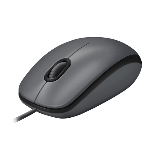 910-006652/910-005006/910-005003/910-006765 Мышь Logitech M100(M100r) Dark Ret {темно-серая/черная, оптическая, 1000dpi, USB, 1.8м}