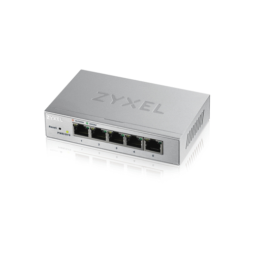 Zyxel GS1200-5-EU0101F Smart Коммутатор GS1200-5, 5xGE, настольный, бесшумный, с поддержкой VLAN, IGMP, QoS и Link Aggregation