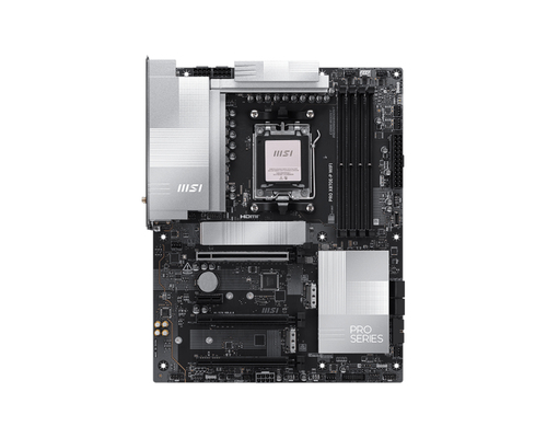 Материнская плата MSI PRO X870E-P WIFI, AM5, AMD X870E, 4xDDR5, 4xSATA, 3xM.2, 1xPCIe 5.0 x16, 1xPCIe 4.0 x4, 1xPCIe 3.0 x1, 1xHDMI, 1x5Gb LAN, Wi-Fi 7, Bluetooth 5.4, 1xUSB-C 20Gbps, 1xThunderbolt 4, 2xUSB-A 10Gbps, 2xUSB-A 5Gbps, 4xUSB-A 2.0, 3x3.5 мм, 7.1, ATX
