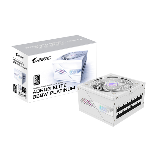 Блок питания ПК Gigabyte AE850PM PG5 ICE 850W, 80Plus, Platinum, Полностью модульный, PCIe Gen 5.1, ATX 3.0 compatible. 28200-AE85W-1EUR (GP-AE850PM PG5 ICE)