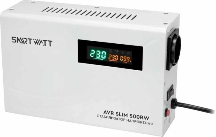 4512020310002 Стабилизатор напряжения Smartwatt AVR Slim  500RW 500ВА белый