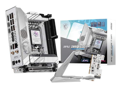Материнская плата MSI MPG Z890I EDGE TI WIFI Z890, LGA1851, 4*DDR5, 2*PCIEx16, 1*PCIEx1, 5*M.2, 2*TypeC, 4*USB3.2Gen2, 6*USB3.2Gen1, 5*USB2.0, 4*SATA3.0, 5G, 2*Type-C(DP), HDMI, ATX, RTL