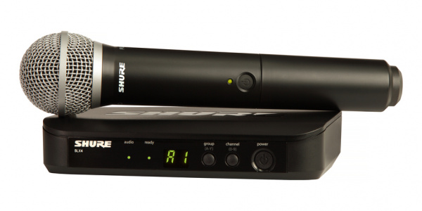 BLX24E/PG58. Вокальная радиосистема Shure с капсюлем микрофона PG58