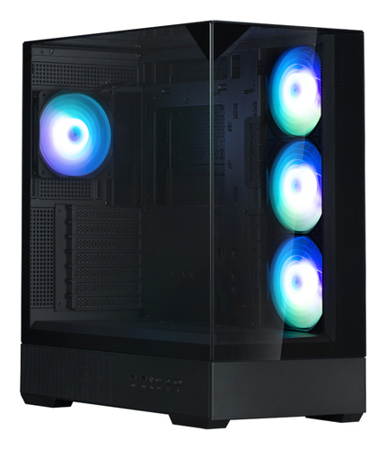 Компьютерный корпус ZALMAN P40 Prism Plus, ATX, черный, WINDOW, 3xCombo (3.5'' or 2.5"), 1xUSB TYPE-C, 2xUSB 3.0, SIDE 3x120мм ARGb, REAR 1x120мм ARGb
