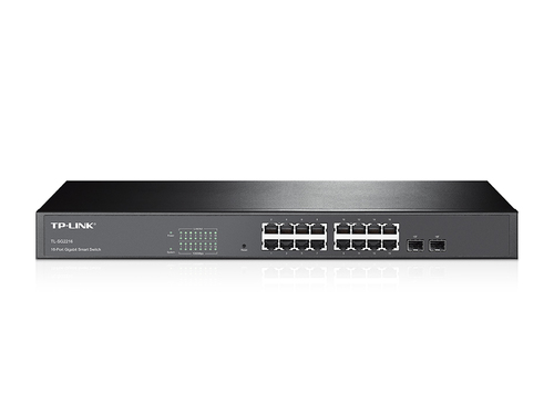 Коммутатор/ Jetstream 16-port gigabit smart switch with 2-gigabit uplink ports, 16 10/100/1000Mbps RJ-45 ports, 2 1000Mbps SFP slots, abundant L2/L2+ features, rack-mountable, support Omada SDN mode and individual mode