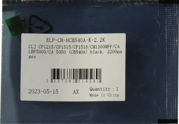 <ELP-CH-HCB540A-K-2.2K> Чип для картриджа  CB540A Black, 2.2K