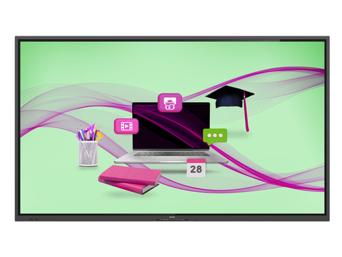 Интерактивный дисплей для обучения 75” E-Line, UHD, Android 11, HEIR 20 точек касания, USB-C, 2 пассивных стилуса